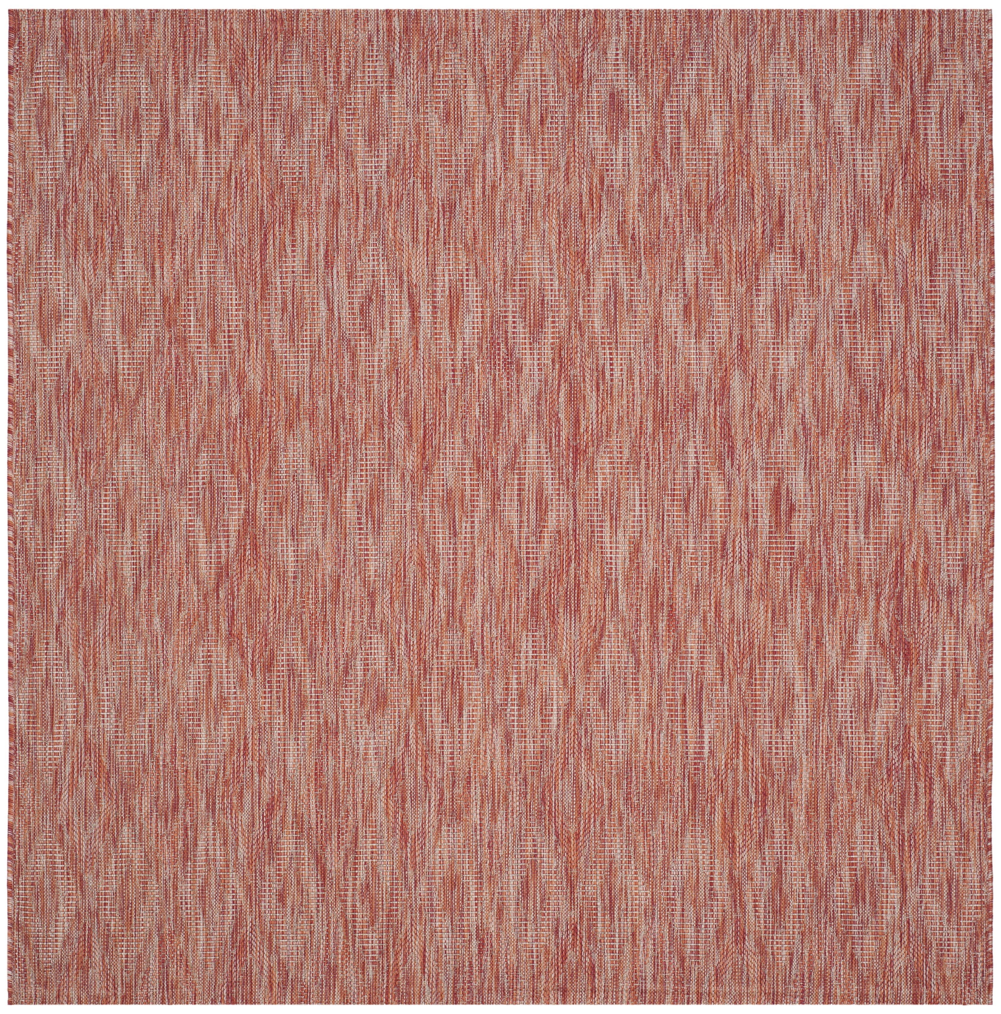Safavieh Courtyard Teodor Geometric Indoor/Outdoor Area Rug, Red, 5'3" x 5'3" Square