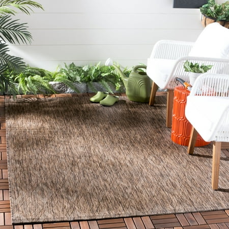Safavieh Courtyard Teodor Geometric Indoor/Outdoor Area Rug, Brown, 5'3" x 7'7"