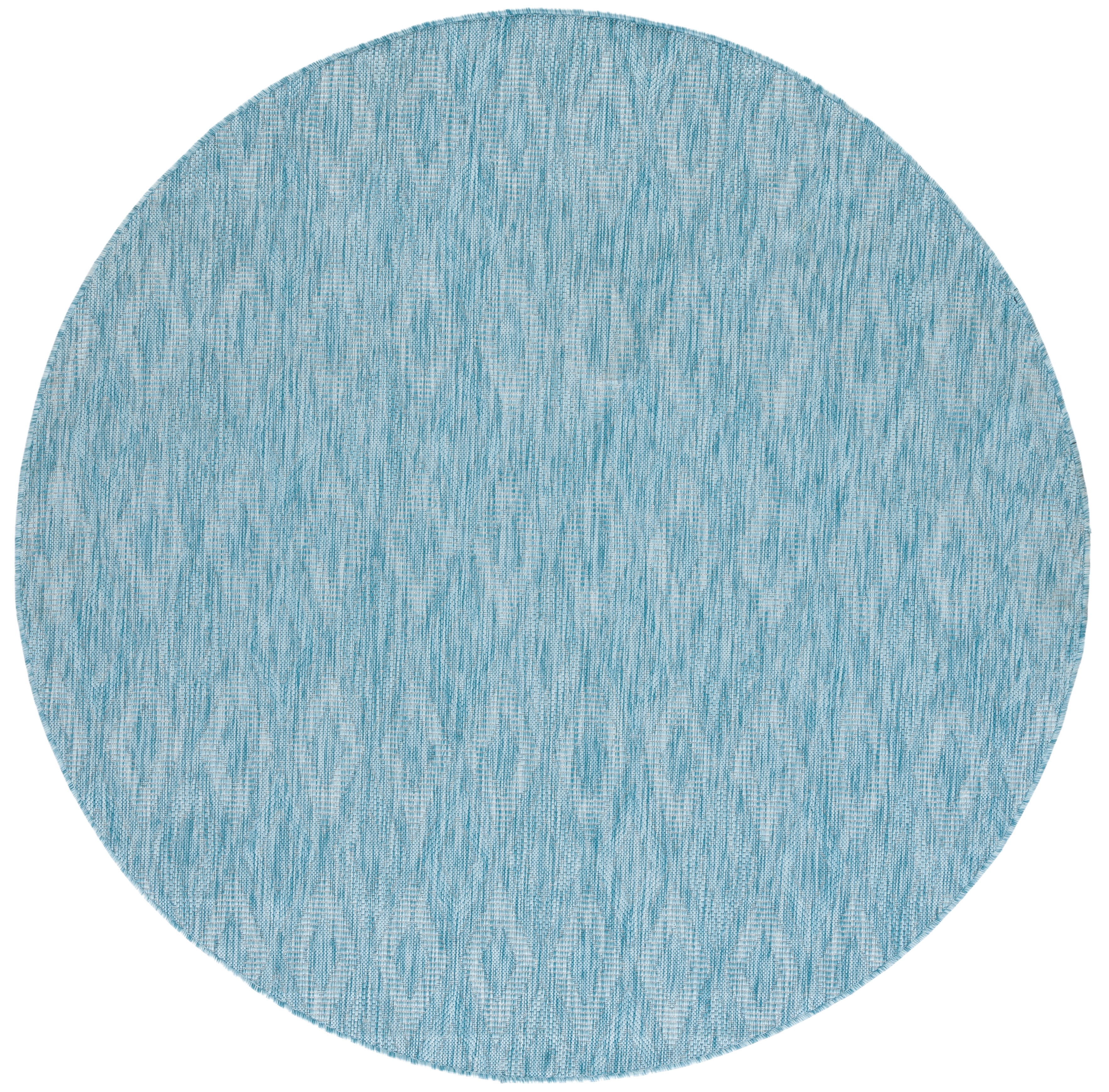 Safavieh Courtyard Teodor Geometric Indoor/Outdoor Area Rug, Aqua, 6'7" x 6'7" Round