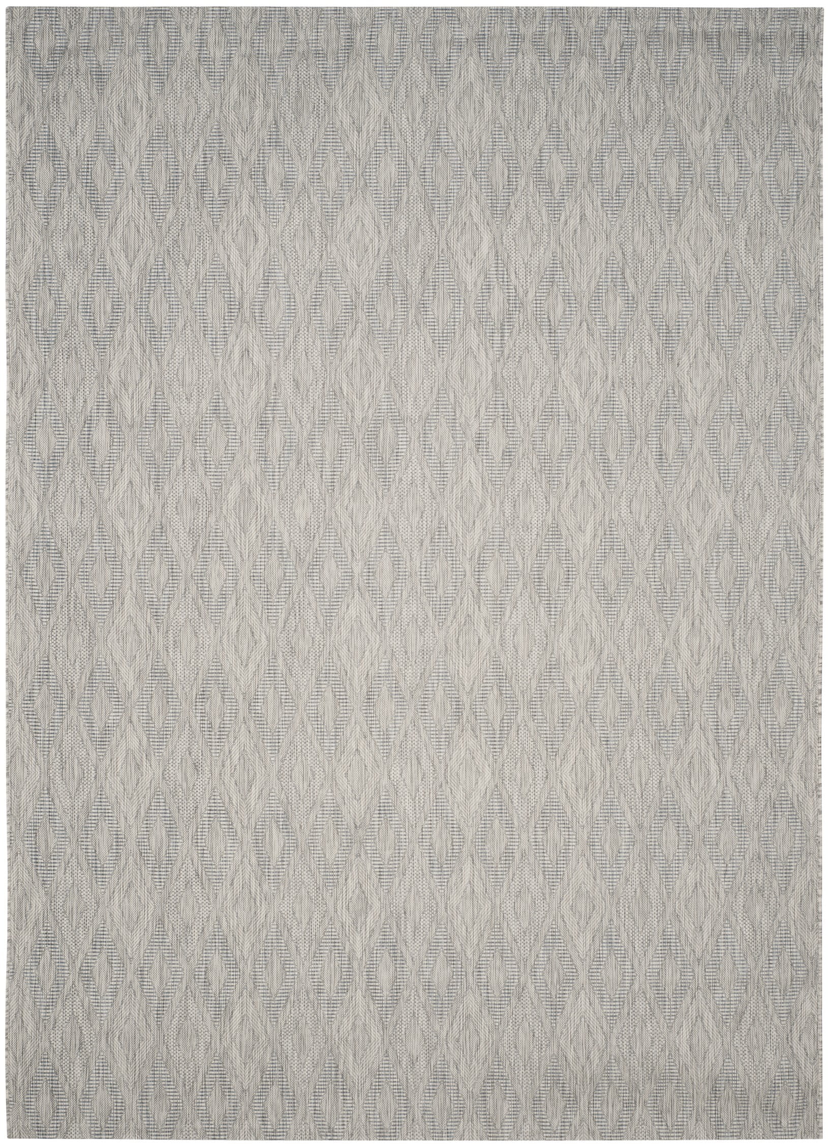 Reversible Gray Synthetic 8' x 10' Rectangular Area Rug