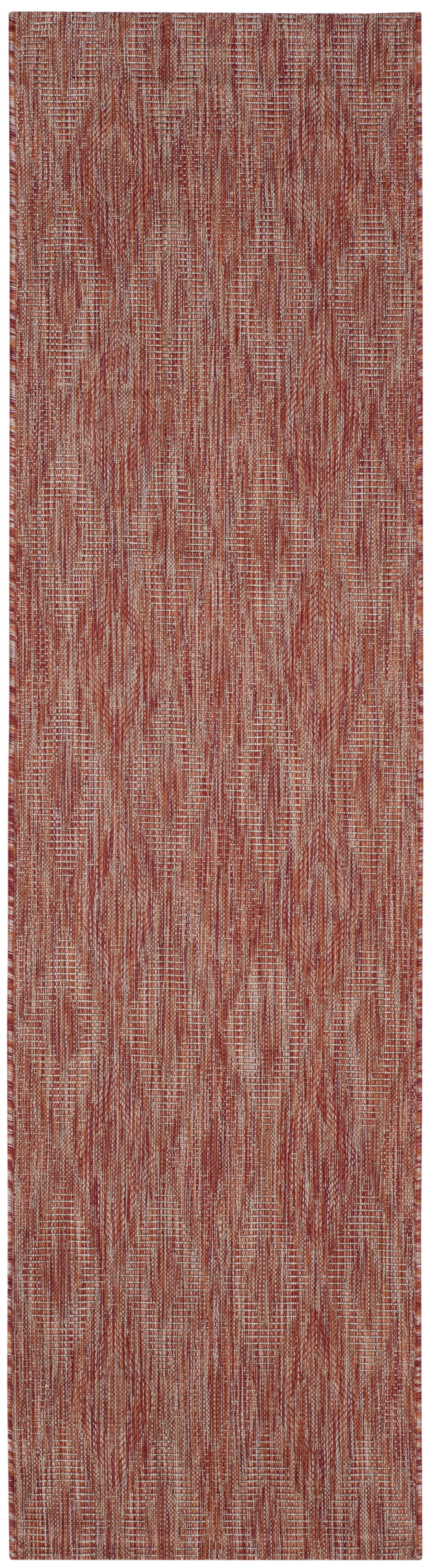 Safavieh Courtyard Teodor Geometric Indoor/Outdoor Runner Rug, Red, 2'3" x 10'
