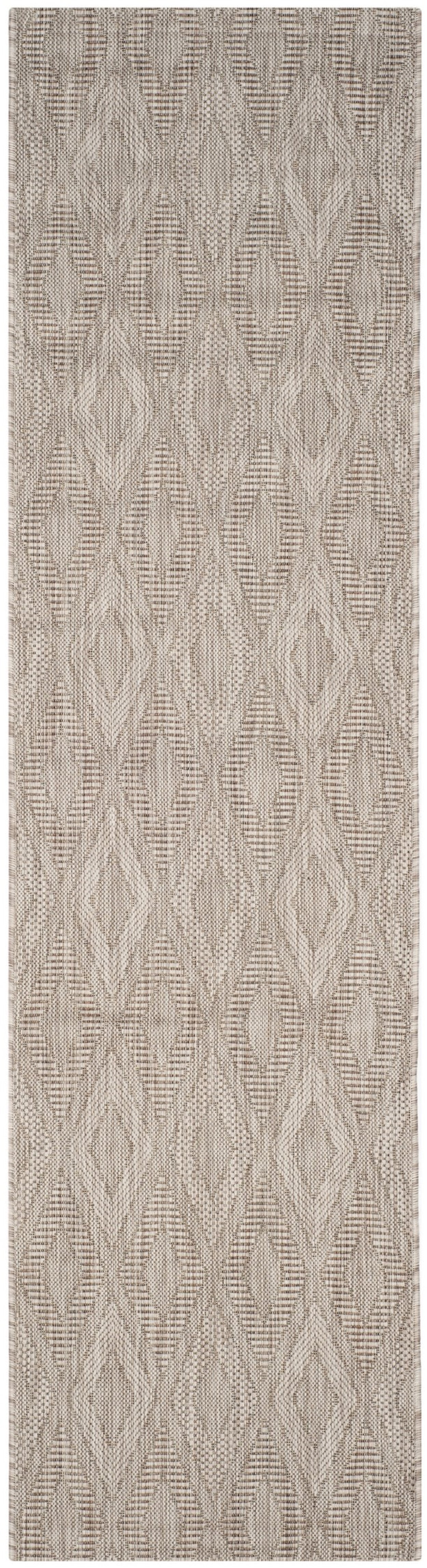 Sleek Gray Synthetic 27" Square Reversible Flat Woven Rug
