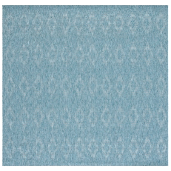 Safavieh Courtyard Teodor Geometric Indoor/Outdoor Area Rug, Aqua, 9' x 9' Square