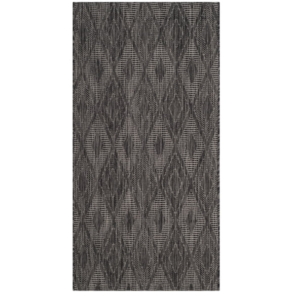 Safavieh Courtyard Teodor Geometric Indoor/Outdoor Area Rug, Black, 2'7" x 5'