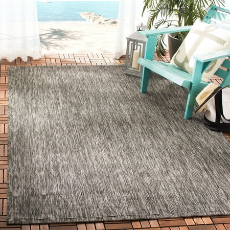 Safavieh Courtyard Teodor Geometric Indoor/Outdoor Area Rug, Black, 5'3" x 7'7"