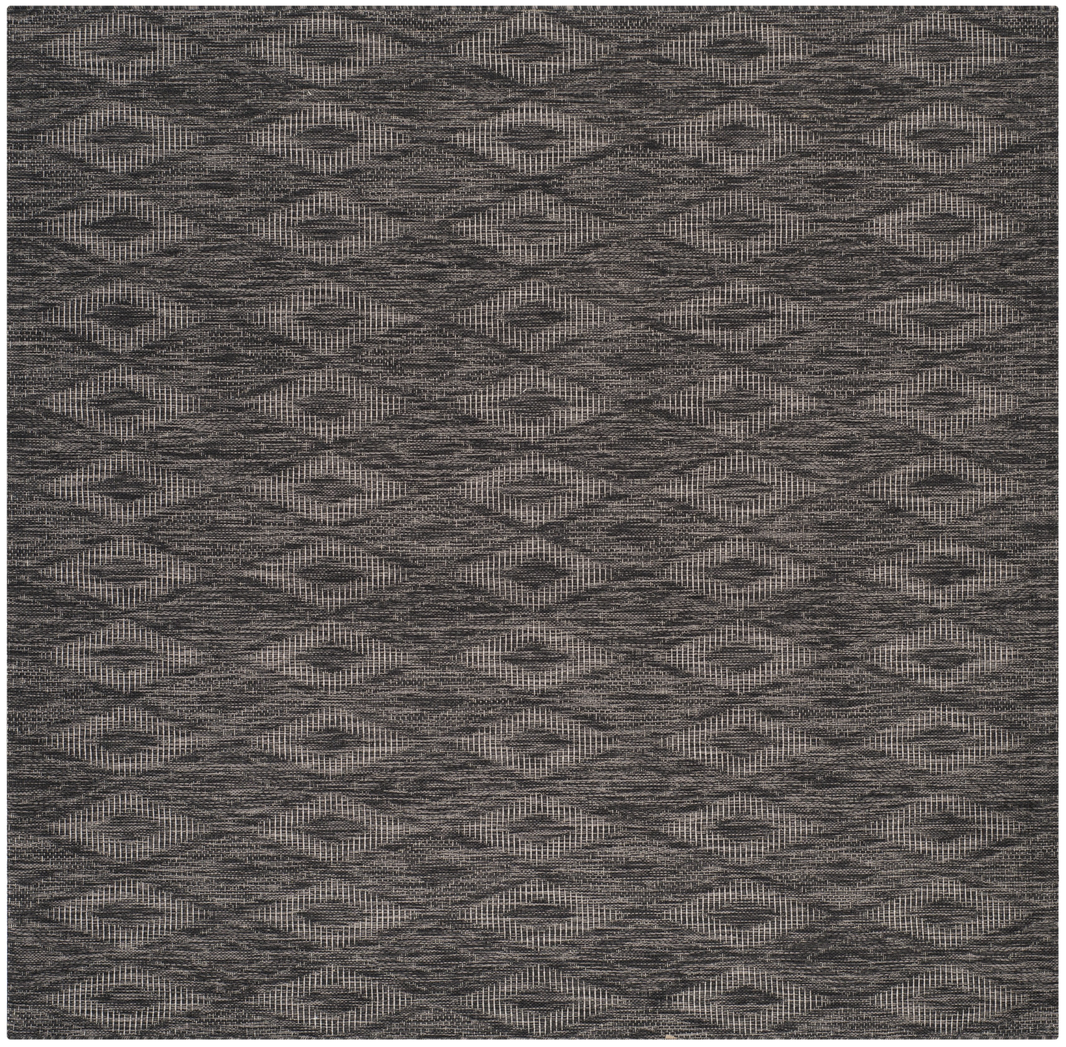 Safavieh Courtyard Teodor Geometric Indoor/Outdoor Area Rug, Black, 9' x 9' Square