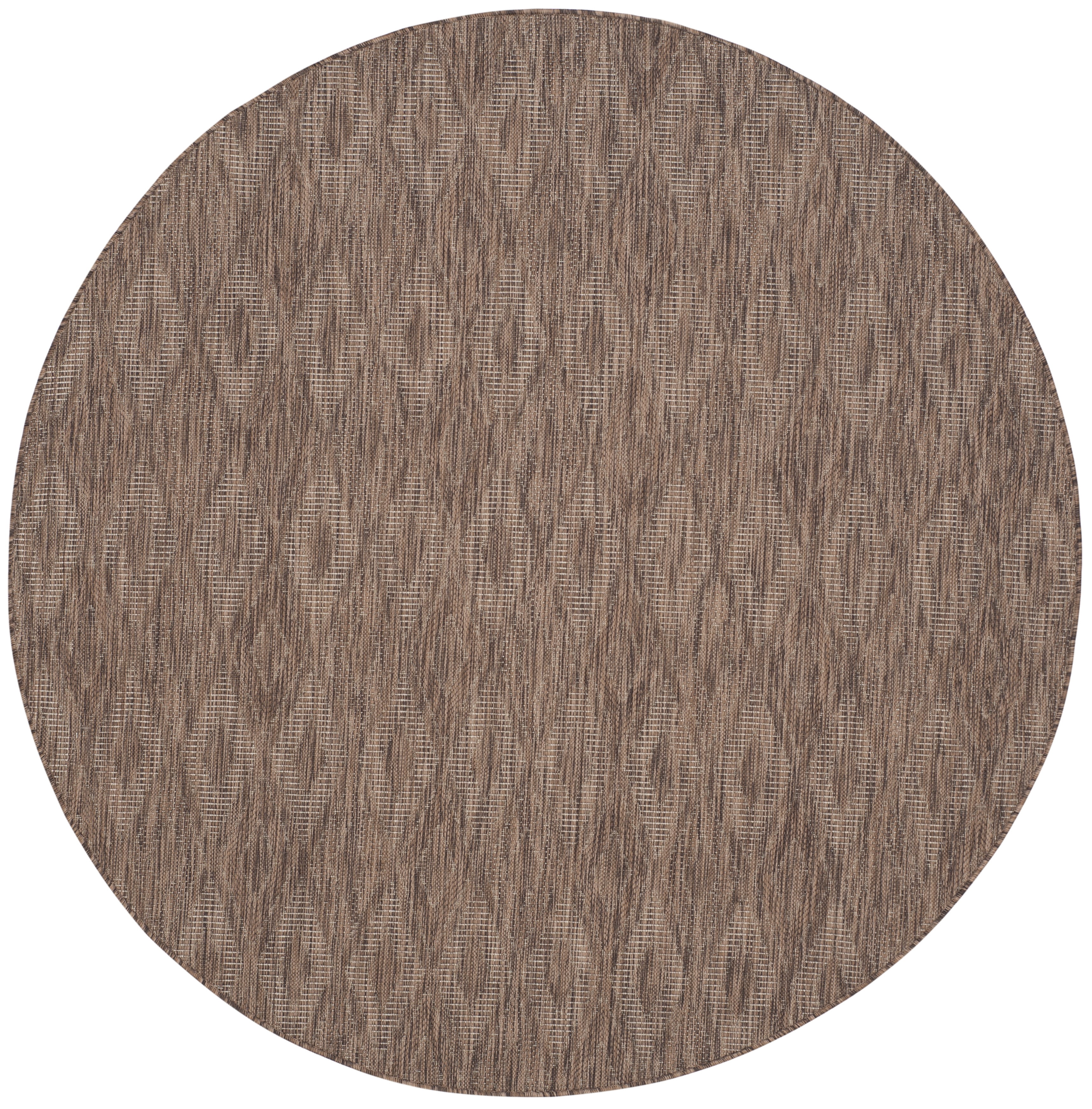 Safavieh Courtyard Teodor Geometric Indoor/Outdoor Area Rug, Brown, 4' x 4' Round