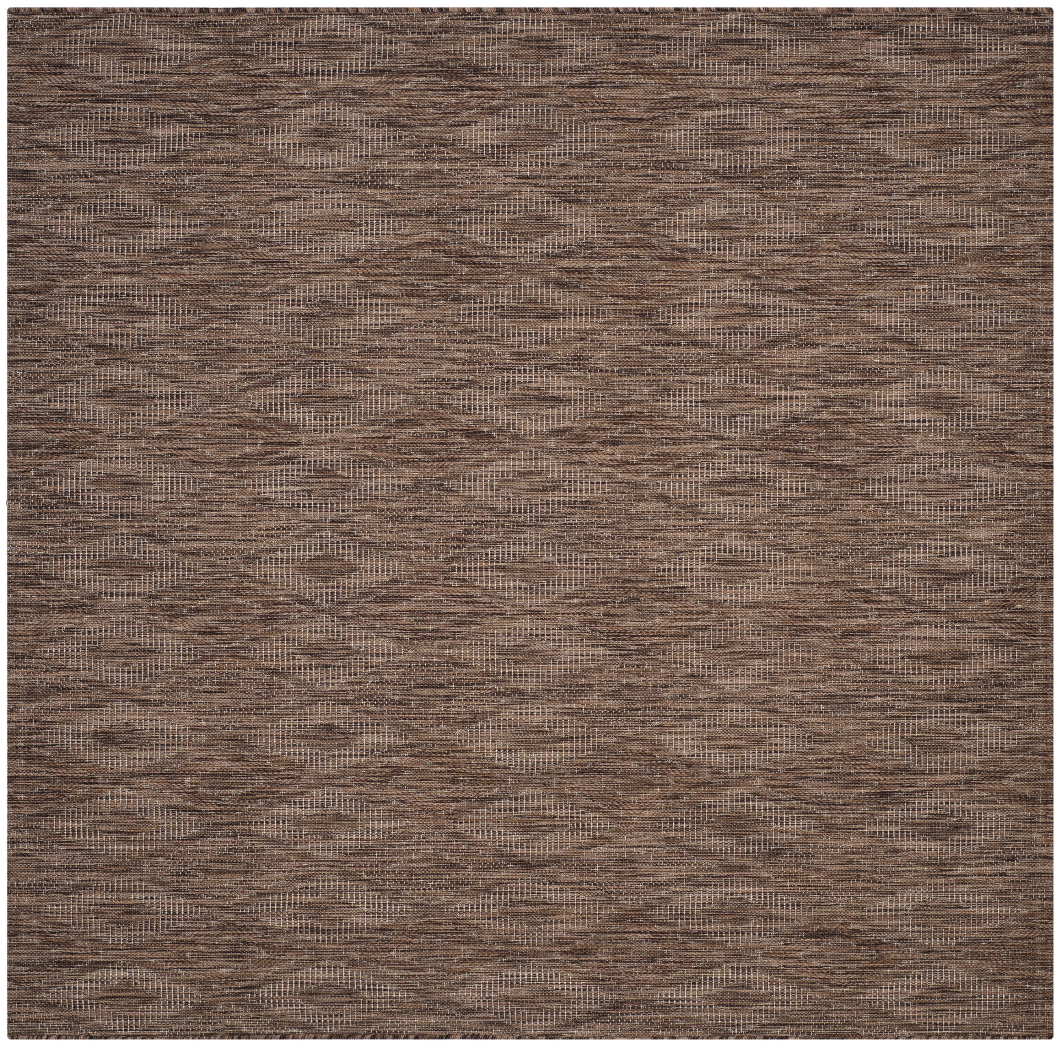 Safavieh Courtyard Teodor Geometric Indoor/Outdoor Area Rug, Brown, 4' x 4' Square