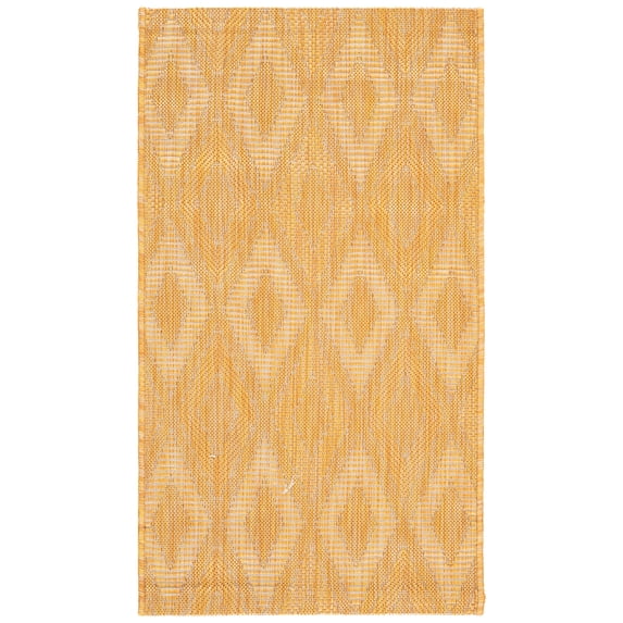 Safavieh Courtyard Teodor Geometric Indoor/Outdoor Area Rug, Gold, 2' x 3'7"