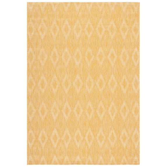 Safavieh Courtyard Teodor Geometric Indoor/Outdoor Area Rug, Gold, 5'3" x 7'7"
