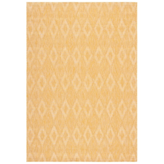 Safavieh Courtyard Teodor Geometric Indoor/Outdoor Area Rug, Gold, 9' x 12'