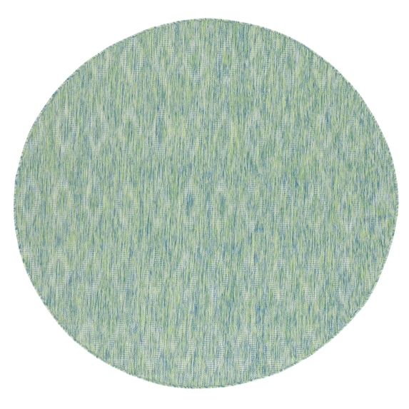 Safavieh Courtyard Teodor Geometric Indoor/Outdoor Area Rug, Green, 6'7" x 6'7" Round