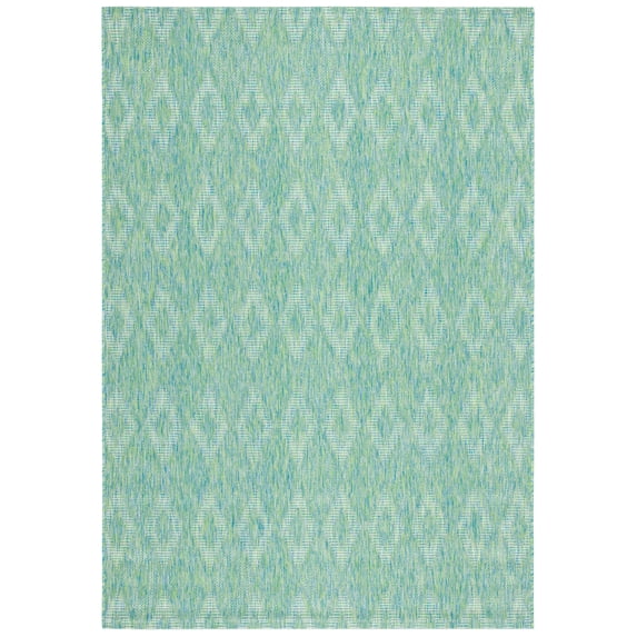Safavieh Courtyard Teodor Geometric Indoor/Outdoor Area Rug, Green, 9' x 12'