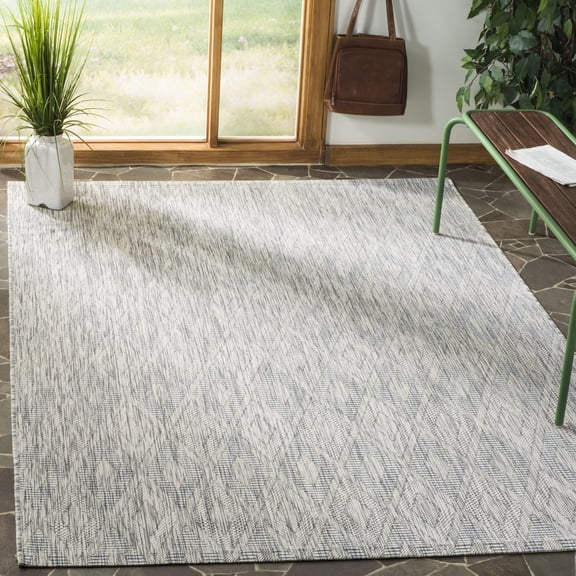 Safavieh Courtyard Teodor Geometric Indoor/Outdoor Area Rug, Gray, 4' x 4' Square