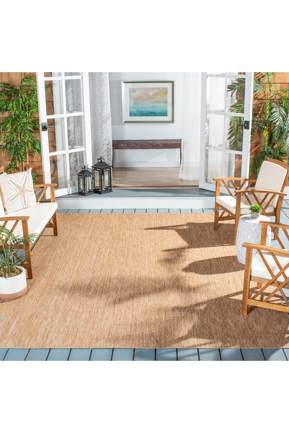 Courtyard Teodor Geometric Indoor/Outdoor Area Rug, Natural, 9' x 12'