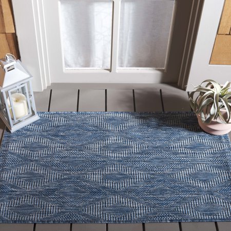 Safavieh Courtyard Teodor Geometric Indoor/Outdoor Area Rug, Navy, 2'7" x 5'