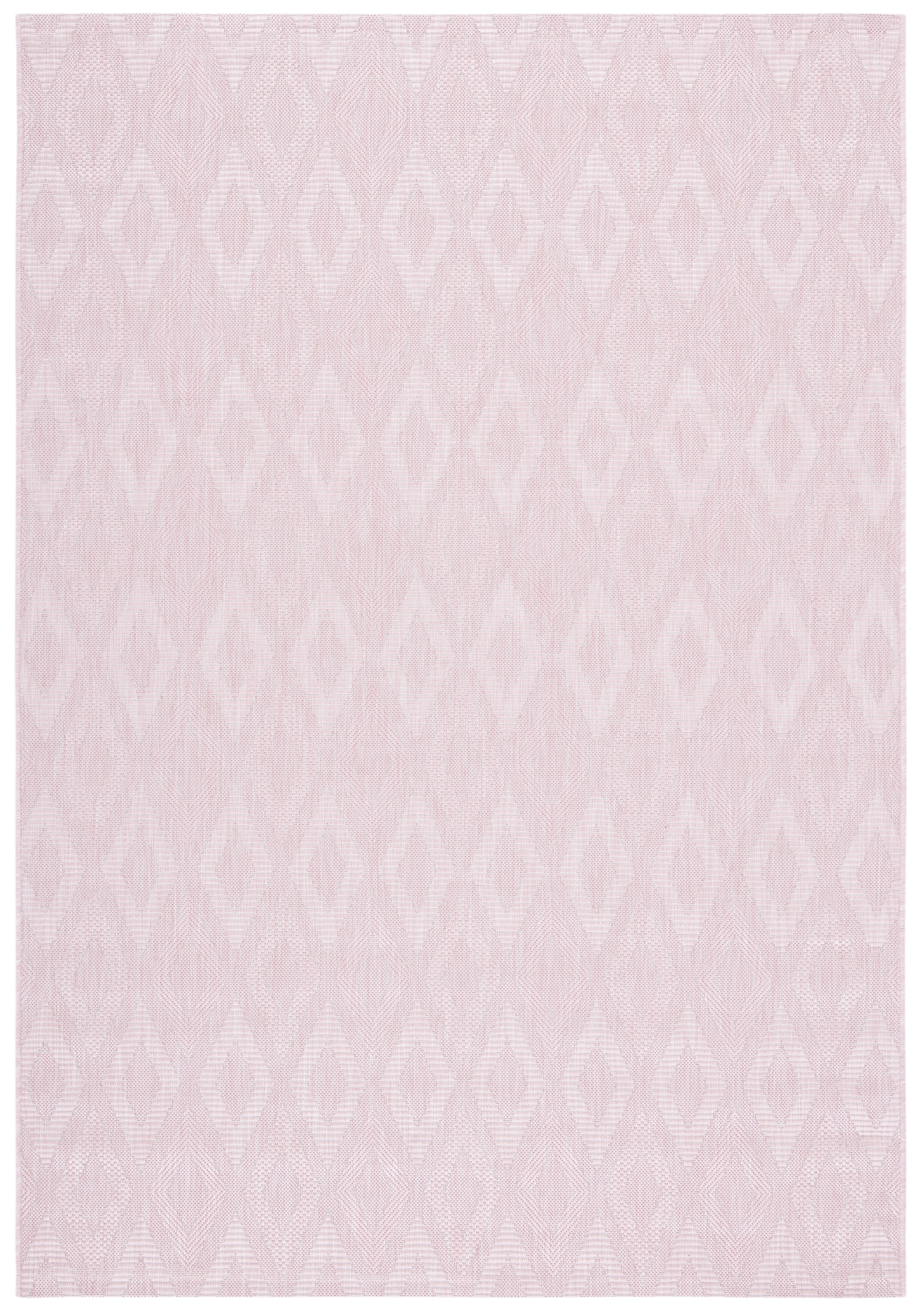 Reversible Red Synthetic 59" Rectangular Indoor/Outdoor Rug
