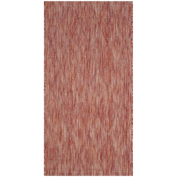 Safavieh Courtyard Teodor Geometric Indoor/Outdoor Area Rug, Red, 2'7" x 5'
