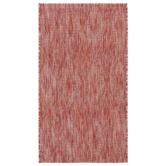 Safavieh Courtyard Teodor Geometric Indoor/Outdoor Area Rug, Red, 2' x 3'7"