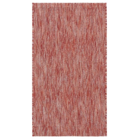 Safavieh Courtyard Teodor Geometric Indoor/Outdoor Area Rug, Red, 2' x 3'7"