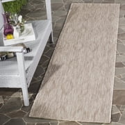 Safavieh Courtyard Teodor Geometric Indoor/Outdoor Runner Rug, Beige, 2'3" x 10'