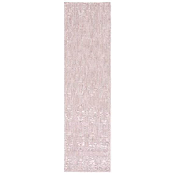 Safavieh Courtyard Teodor Geometric Indoor/Outdoor Runner Rug, Pink, 2'3" x 8'