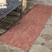 Safavieh Courtyard Teodor Geometric Indoor/Outdoor Runner Rug, Red, 2'3" x 14'