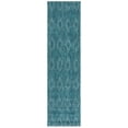 thumbnail image 1 of Safavieh Courtyard Teodor Geometric Indoor/Outdoor Runner Rug, Turquoise/Blue, 2'3" x 8', 1 of 10