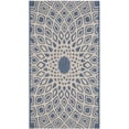 thumbnail image 1 of SAFAVIEH Courtyard Thane Abstract Indoor/Outdoor Area Rug, Blue/Beige, 2' x 3'7", 1 of 11