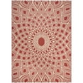 thumbnail image 1 of SAFAVIEH Courtyard Thane Abstract Indoor/Outdoor Area Rug, Red/Beige, 9' x 12', 1 of 11
