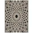 thumbnail image 1 of SAFAVIEH Courtyard Thane Nautical Indoor/Outdoor Area Rug, 4' x 5'7", Black/Beige, 1 of 11