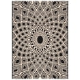 thumbnail image 1 of SAFAVIEH Courtyard Thane Nautical Indoor/Outdoor Area Rug, 4' x 5'7", Black/Beige, 1 of 16