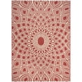 thumbnail image 1 of SAFAVIEH Courtyard Thane Nautical Indoor/Outdoor Area Rug, 8' x 11', Red/Beige, 1 of 12