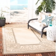 Safavieh Courtyard Theodore Oriental Indoor/Outdoor Area Rug, Beige/Dark Beige, 6'7" x 9'6"