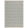 thumbnail image 1 of SAFAVIEH Courtyard Thurstan Geometric Indoor/Outdoor Area Rug, 5'3" x 7'7", Aqua/Beige, 1 of 9