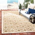 thumbnail image 1 of Safavieh Courtyard Thurstan Geometric Indoor/Outdoor Area Rug, Mocha/Beige, 5'3" x 7'7", 1 of 9