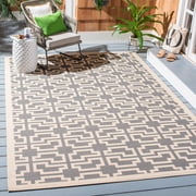 Safavieh Courtyard Thurstan Geometric Indoor/Outdoor Area Rug, Gray/Beige, 2' x 3'7"