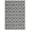 thumbnail image 1 of SAFAVIEH Courtyard Thurstan Geometric Indoor/Outdoor Area Rug, Navy/Beige, 4' x 5'7", 1 of 7
