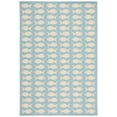 thumbnail image 1 of SAFAVIEH Courtyard Tranter Fishes Indoor/Outdoor Area Rug, Aqua/Beige, 2' x 3'7", 1 of 6