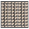 thumbnail image 1 of SAFAVIEH Courtyard Tranter Fishes Indoor/Outdoor Area Rug, Grey/Beige, 4' x 4' Square, 1 of 14