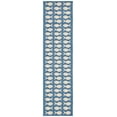 thumbnail image 1 of SAFAVIEH Courtyard Tranter Fishes Indoor/Outdoor Runner Rug, Blue/Beige, 2'3" x 8', 1 of 10