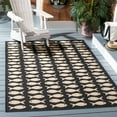 thumbnail image 1 of SAFAVIEH Courtyard Tranter Geometric Fish Indoor/Outdoor Area Rug, 4' x 5'7", Black/Beige, 1 of 10