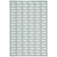 thumbnail image 1 of SAFAVIEH Courtyard Tranter Geometric Fish Indoor/Outdoor Area Rug, 5'3" x 7'7", Aqua/Beige, 1 of 9