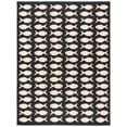 thumbnail image 1 of SAFAVIEH Courtyard Tranter Geometric Fish Indoor/Outdoor Area Rug, 8' x 10', Black/Beige, 1 of 11