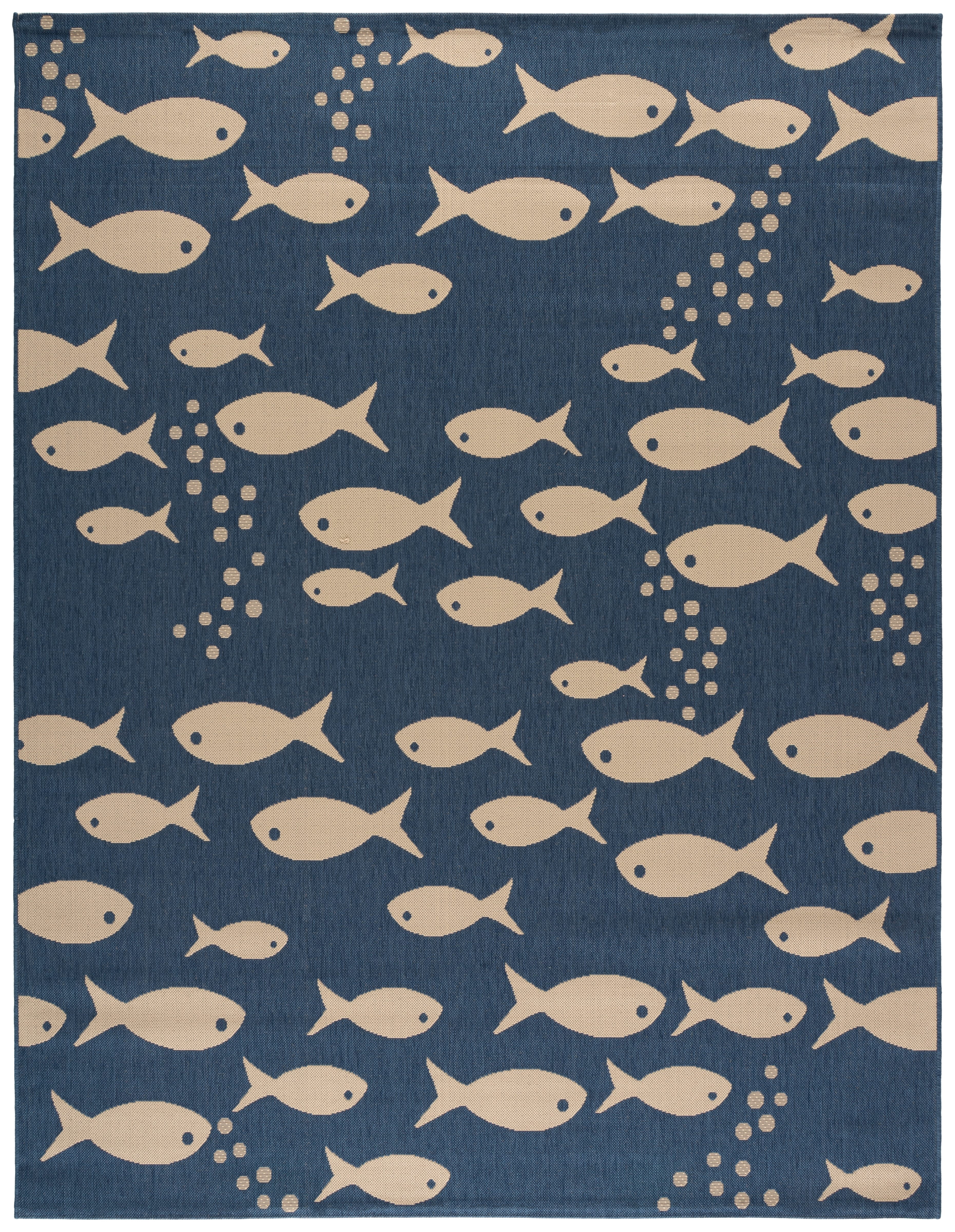 Fish Rug By Rugables SAFAVIEH Courtyard Trena Fish Print Indoor/Outdoor Area Rug, 8' x 10 ...