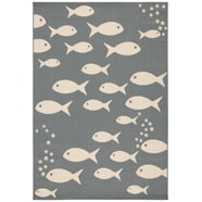 SAFAVIEH Courtyard Trena Fish Print Indoor/Outdoor Area Rug, 8' x 10 ...
