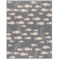 thumbnail image 1 of SAFAVIEH Courtyard Trena Fishes Indoor/Outdoor Area Rug, Dark Grey/Beige, 9' x 12', 1 of 13
