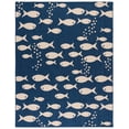 thumbnail image 1 of SAFAVIEH Courtyard Trena Fishes Indoor/Outdoor Area Rug, Navy/Beige, 8' x 10', 1 of 15
