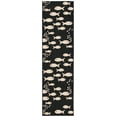 thumbnail image 1 of SAFAVIEH Courtyard Trena Fishes Indoor/Outdoor Runner Rug, Black/Beige, 2'3" x 14', 1 of 9