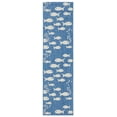thumbnail image 1 of SAFAVIEH Courtyard Trena Fishes Indoor/Outdoor Runner Rug, Blue/Beige, 2'3" x 12', 1 of 9